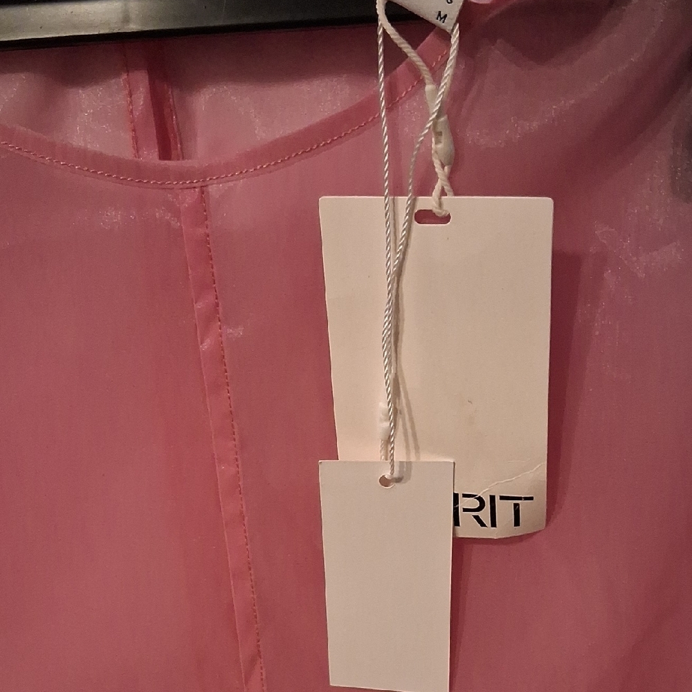 Esprit Sheer Sleeveless Tank Top in Pink - Picture 3 of 6